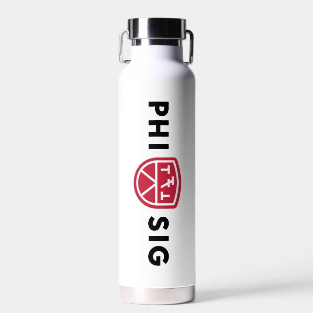 Bouteille D'eau Logo Phi Sigma Kappa (Avant)
