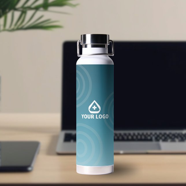 Bouteille D'eau Logo promotionnel du Teal Gradient Behavioral Heal (Créateur téléchargé)