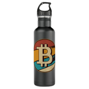Bouteille D'eau Logo Retro Bitcoin