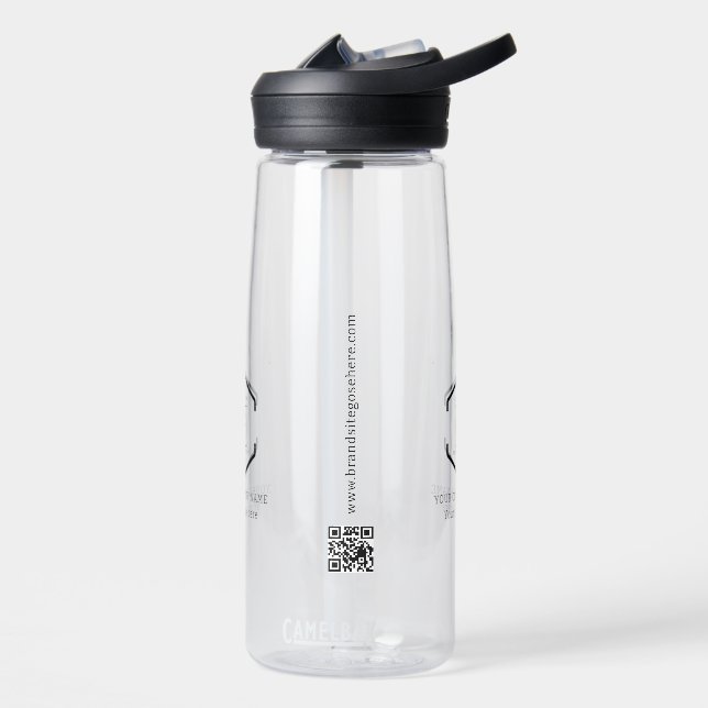 Bouteille D'eau Logo Site Web Code QR Marque Entreprise Promotion (Gauche)