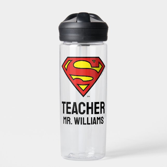 Bouteille D'eau Logo Superman personnalisé de l'enseignant (Extérieur)