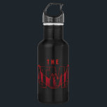 Bouteille D'eau Logo superposé de Batman Bat<br><div class="desc">Le logo Batman avec symbole de chauve-souris sur le dessus.</div>