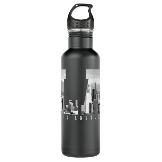 Bouteille D'eau Los Angeles California LA Skyline Pride Black Whit