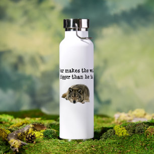 Bouteille D'eau Loup Gris