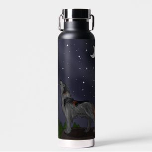 Bouteille D'eau Loup hurlant (gris)