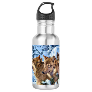 Bouteille D'eau Loups rouges