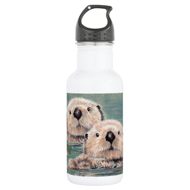 Bouteille D'eau Loutres de mer (Devant)