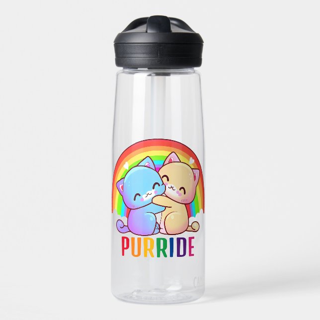 Bouteille D'eau Love Cats Rainbow (Avant)