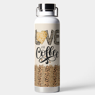 Bouteille D'eau Love Coffee drôle mignon citations tendance pour e