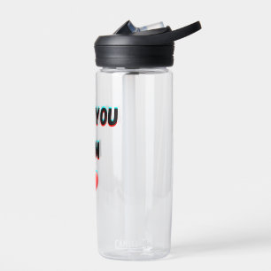 Bouteille D'eau Love You Mom - Typographie manuscrite au coeur