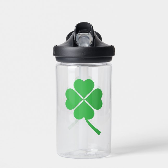 Bouteille D'eau Lucky Four Leaf Shamrock Design-87906 (Avant)