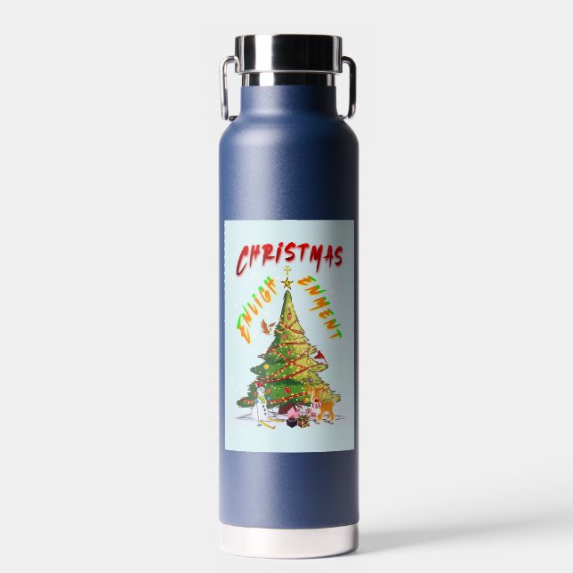 Bouteille D'eau Lumière de Noël (Avant)
