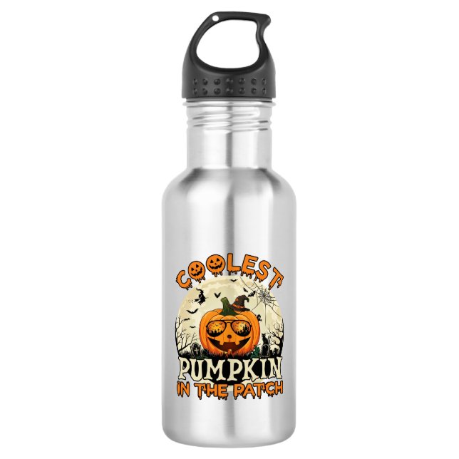 Bouteille D'eau Lunettes de soleil Coolest Pumpkin Patch Chapeau d (Devant)