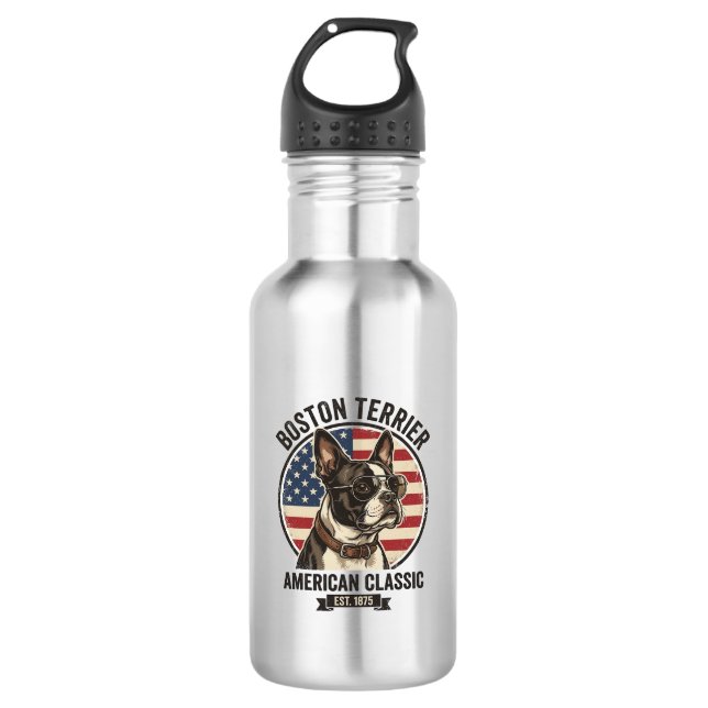 Bouteille D'eau Lunettes de soleil drapeau américain classique de  (Devant)