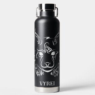 Bouteille D'eau Lynx tribale noire et blanche