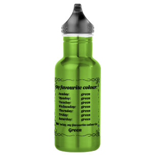 Bouteille D'eau Ma couleur préférée est le vert
