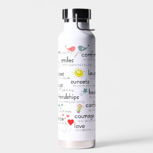 Bouteille D'eau Ma prière pour toi Blanc