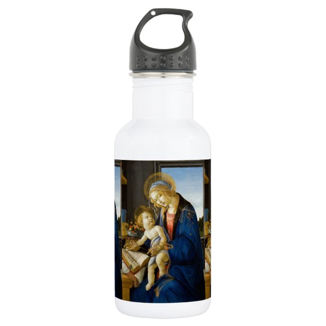Bouteille D'eau Madonna du livre par Botticelli (Devant)