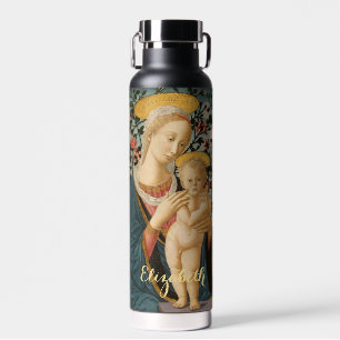 Bouteille D'eau Madonna et Enfant Jésus Vierge Marie Art Vintage