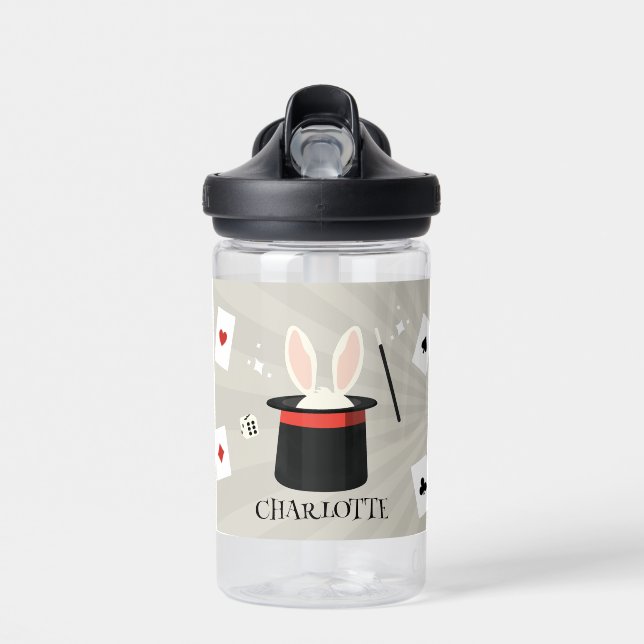 Bouteille D'eau Magicien Magicien Enfants Nom personnalisé École (Avant)