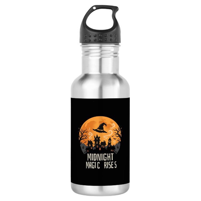 Bouteille D'eau Magie de minuit d'Halloween (Devant)