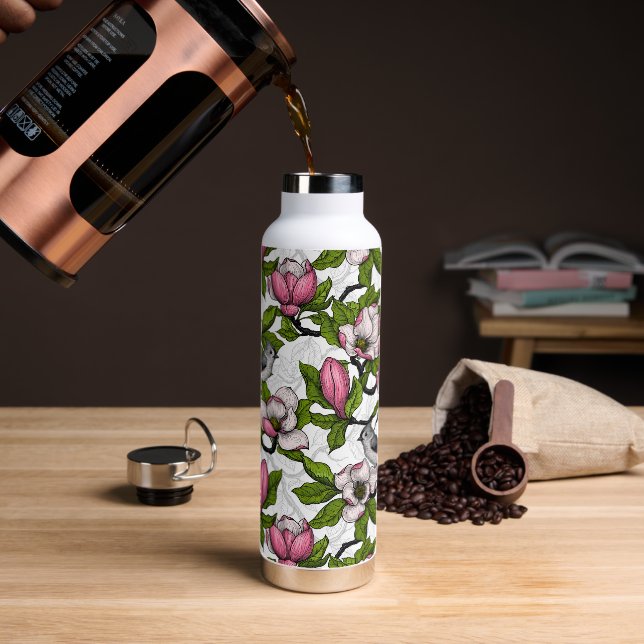 Bouteille D'eau Magnolia en floraison et tireur (Gym)