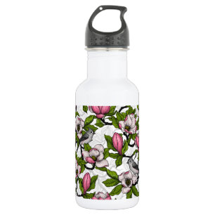 Bouteille D'eau Magnolia en floraison et tireur
