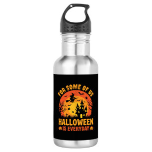 Bouteille D'eau Maison Hantée Sorcière Tous Les Jours Halloween