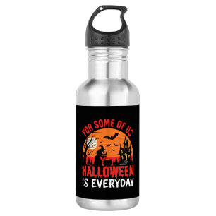 Bouteille D'eau Maison Hantée Sorcière Tous Les Jours Halloween