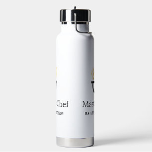 Bouteille D'eau Maître chef ajouter nom poêle noir fumée de feu ja
