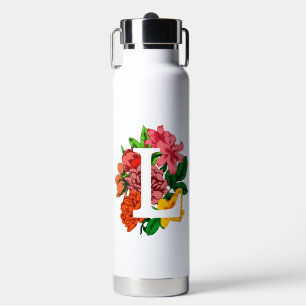 Bouteille D'eau Majuscule L monogramme floral