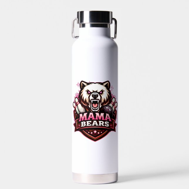 Bouteille D'eau Mama Bears Women’s Bowling Team Logo (Avant)