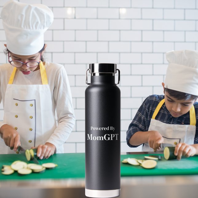 Bouteille D'eau Maman Amusante Anniversaire - Powered By MomGPT -  (Créateur téléchargé)