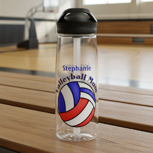 Bouteille D'eau Maman de volleyball avec nom