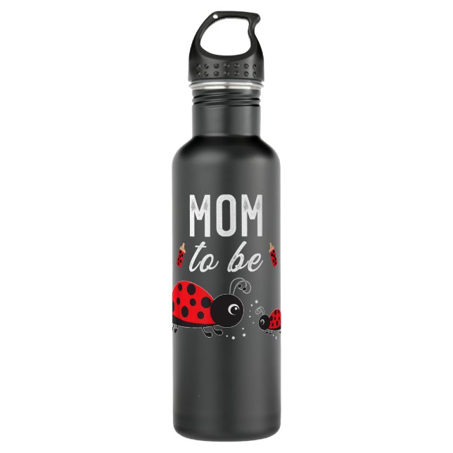 Bouteille D'eau Maman doit être Ladybug Baby shower Ladybug Maman (Devant)