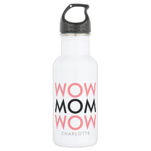 Bouteille D'eau Maman Mother's Day Name Modern Pink Super Cute
