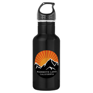 Bouteille D'eau Mammoth Lakes California Retro Sunset Mountains Vi