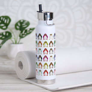 Bouteille D'eau Manchot coloré motif amusant fantaisiste animal mi