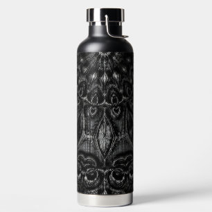 Bouteille d'eau Mandala au charbon de bois