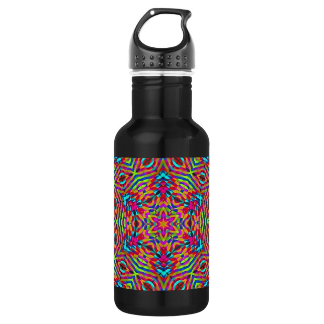 Bouteille D'eau Mandala bariolé embrouillé (Devant)