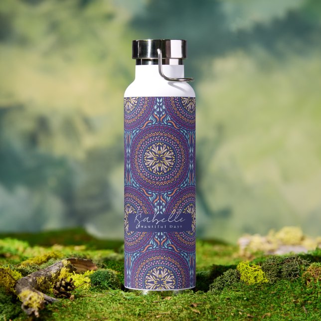 Bouteille D'eau Mandala Purple (Extérieur)