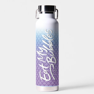 Bouteille D'eau "Mangez mes bulles" Bleu/Violet écailles Nager Vie