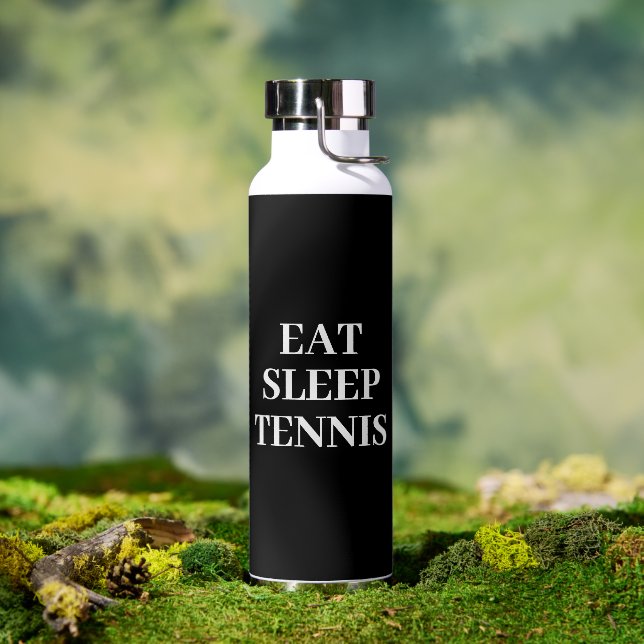 Bouteille D'eau Mangez Sleep Tennis Black Water Bottle (Extérieur)