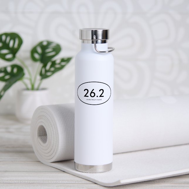 Bouteille D'eau Marathon personnalisé de 26,2 (Yoga (pivoté))