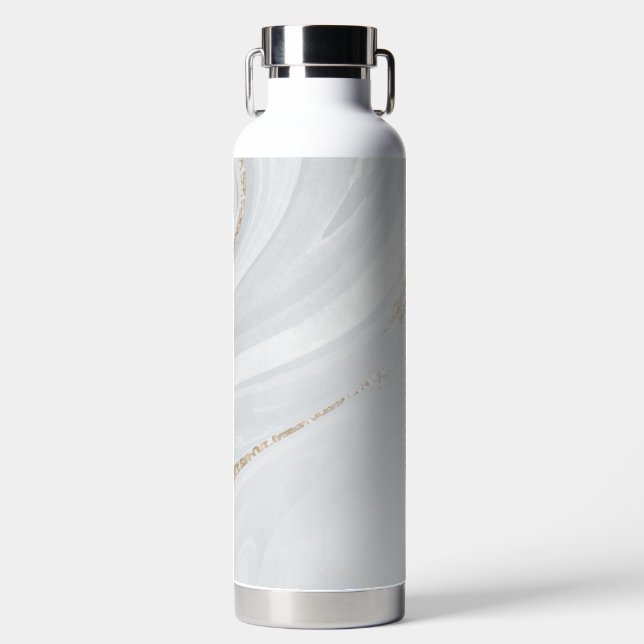 Bouteille D'eau Marbre Pastel Pierre Parties scintillant Texture A (Avant)