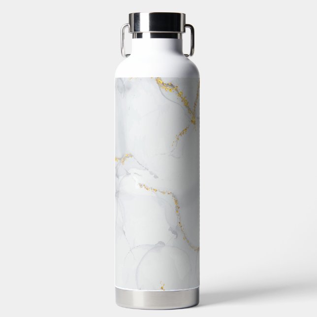 Bouteille D'eau Marbre Pastel Pierre Parties scintillant Texture A (Avant)