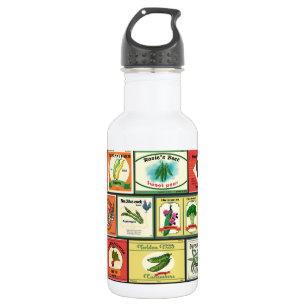 Bouteille D'eau Marchandises en conserve vintages - étiquettes de 