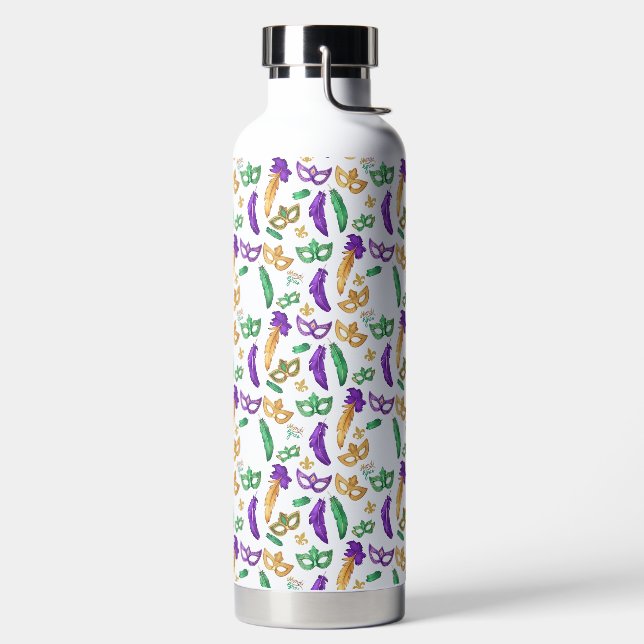 Bouteille D'eau Mardi Gras coloré à motifs (Droite)