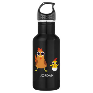 Bouteille D'eau Maria et bandit les poulets