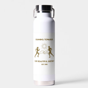 Bouteille D'eau Mariage de Luxe : Courir vers notre Destin